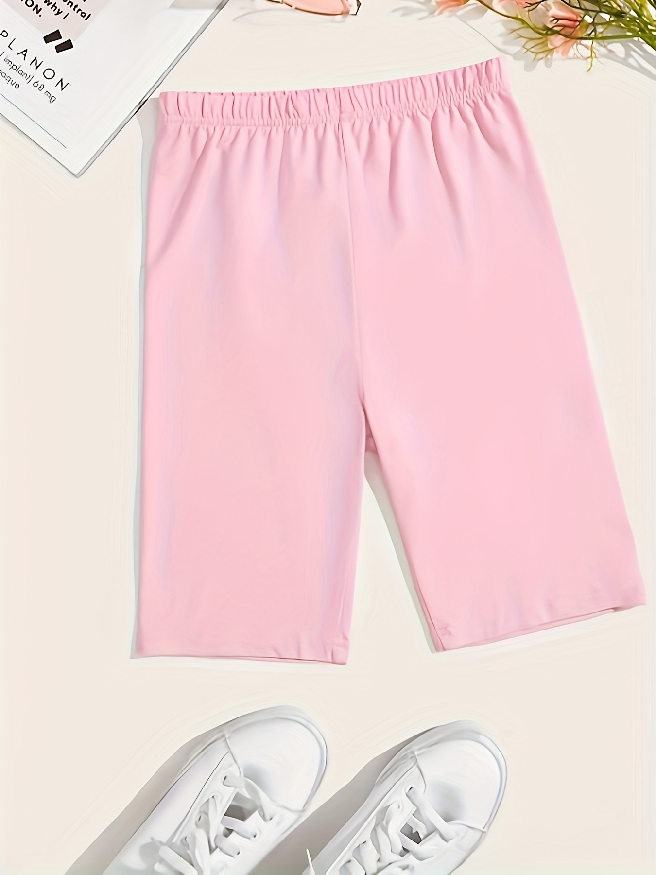 solid color skinny stretchy shorts casual high waist shorts for womens clothing details 4