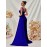 Elegant Spaghetti Strap Backless Gown with Thigh-High Slit - Perfect for Parties & Formal Events, Women's Evening Dress