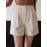 Women'S High-Waisted Straight Pants Shorts with Slant Pockets and Pleats, Solid Color, Woven Polyester, All-Season