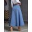 Comfy Stretchy Maxi Denim Skirt - Soft Washed Blue, Single-Breasted, Flattering Fit, Women's Denim Jeans & Clothing, Perfect for Casual Daily Wear, Versatile and Chic